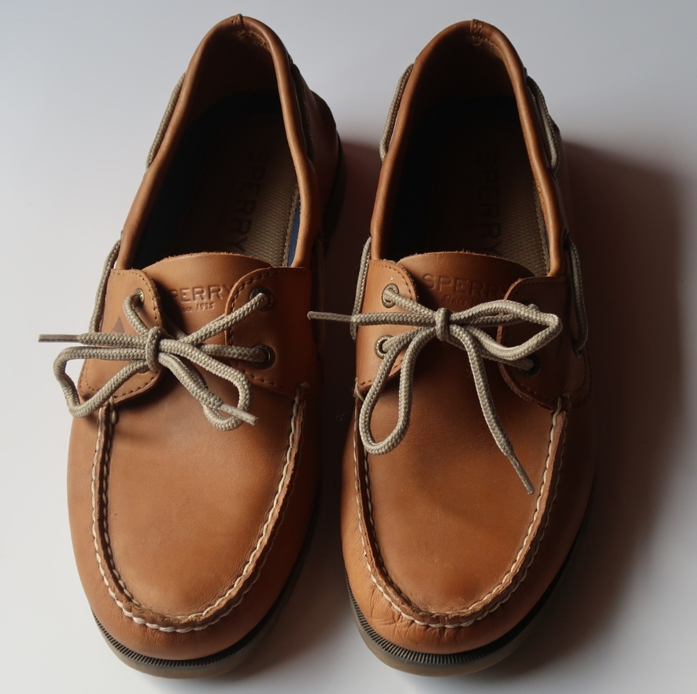 Cognac sperrys size 10